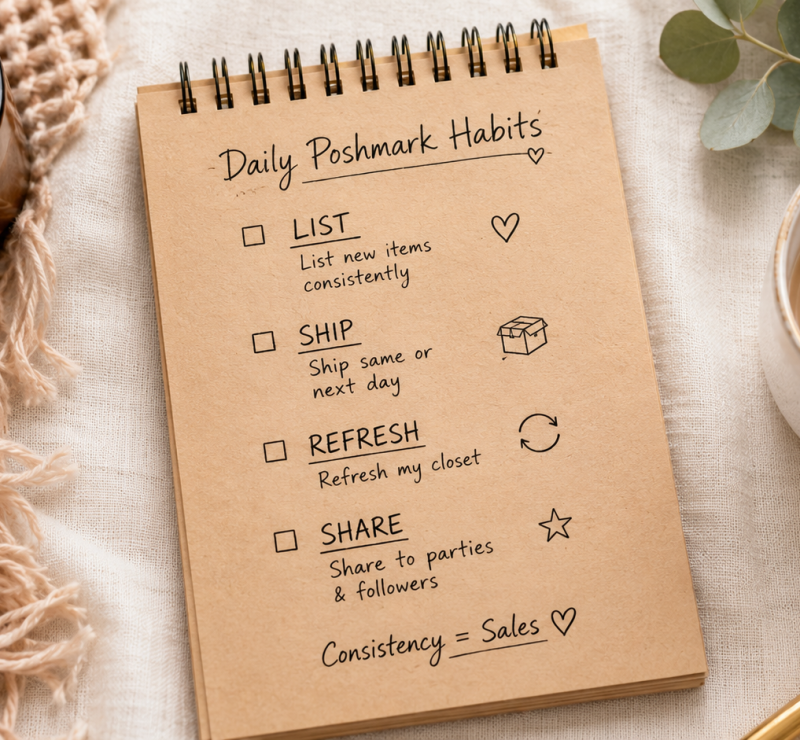 Everything you need to run a profitable Poshmark closet from home.